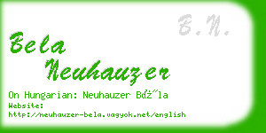 bela neuhauzer business card